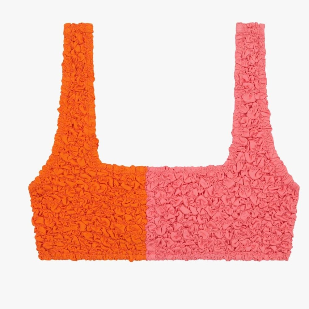 mara hoffman shelly top in poppy nwt